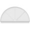 Ekena Millwork Half Round 3 Spoke Architectural Grade PVC Combination Pediment, 78"W x 45-3/4"H x 2-3/4"P PEDPC078X460HRO03 - alternate 6
